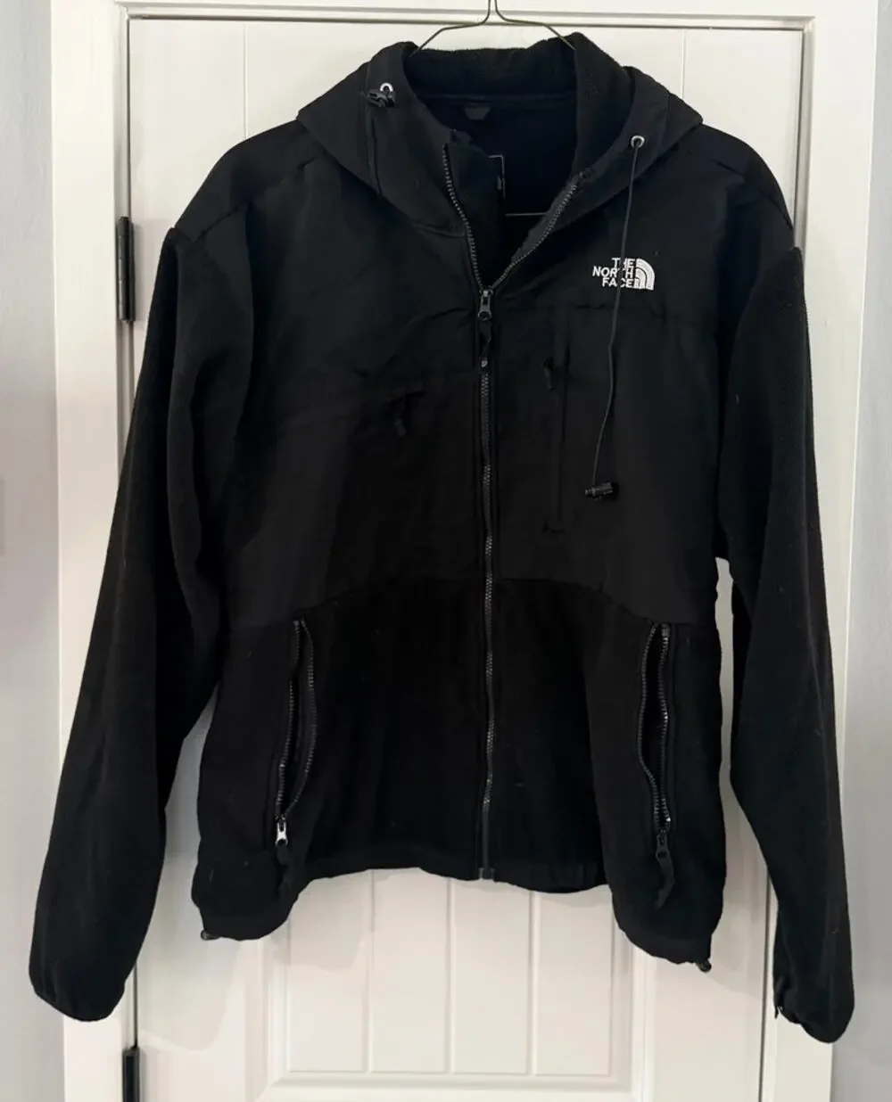 The North Face Jacket Men's Denali Hoodie Size 3XL Black Full Zip Hooded Fleece